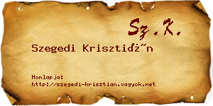 Szegedi Krisztián névjegykártya