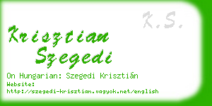 krisztian szegedi business card
