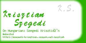 krisztian szegedi business card